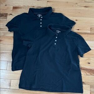 Riders by Lee Black Polo Twin Pack — Short Sleeve Button Placket
